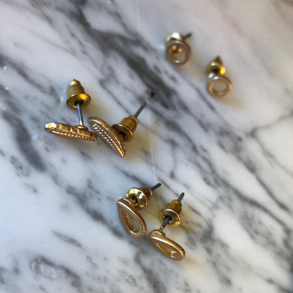 Three pairs of earrings
